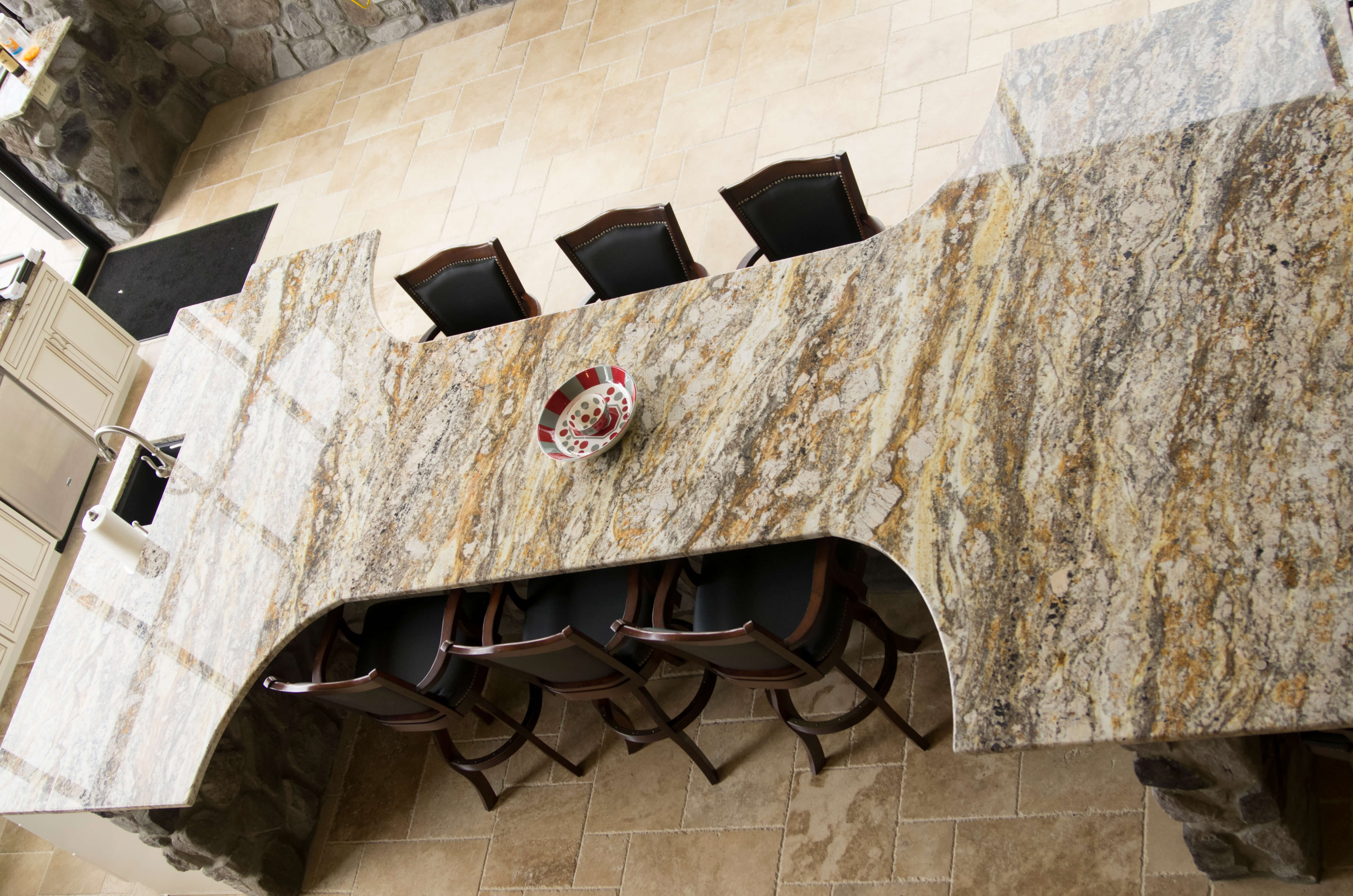 Huge T-shaped Granite Counter